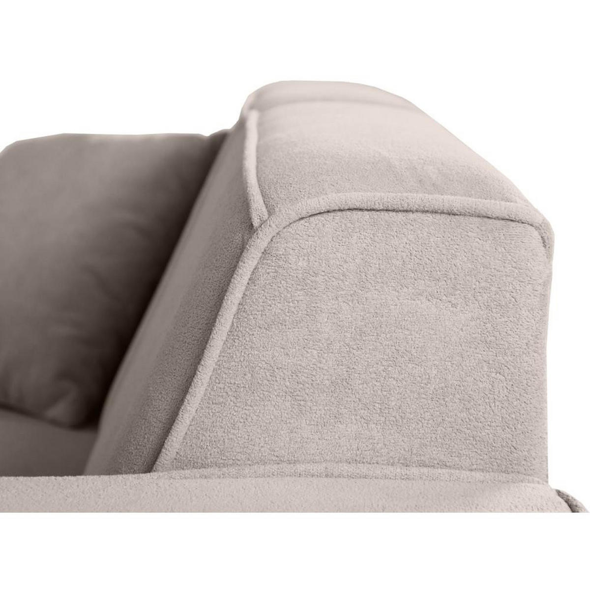 3-SITZER SOFA Pedro ohne Schlaffunktion beige - Beige/Schwarz, Textil (215/75/88cm) - Beautysofa