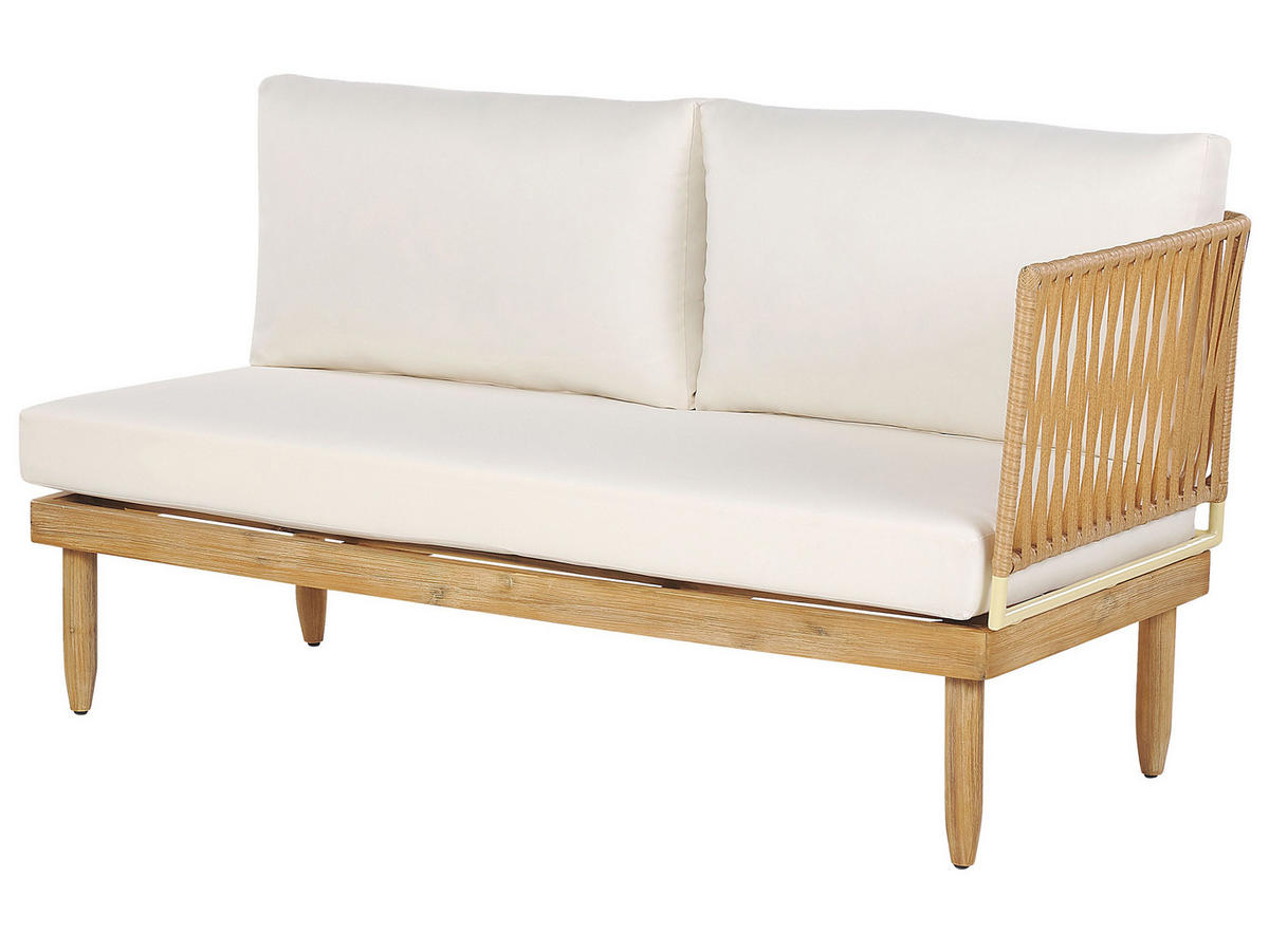LOUNGE-SET hellbraun linksseitig Cremona - Hellbraun, Holz - Beliani