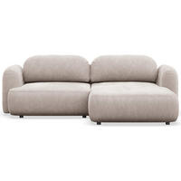 ROHOVÁ SEDAČKA Tvoya světle béžová žinylka - černá/ecru, textil/plast (175/267cm) - Selsey