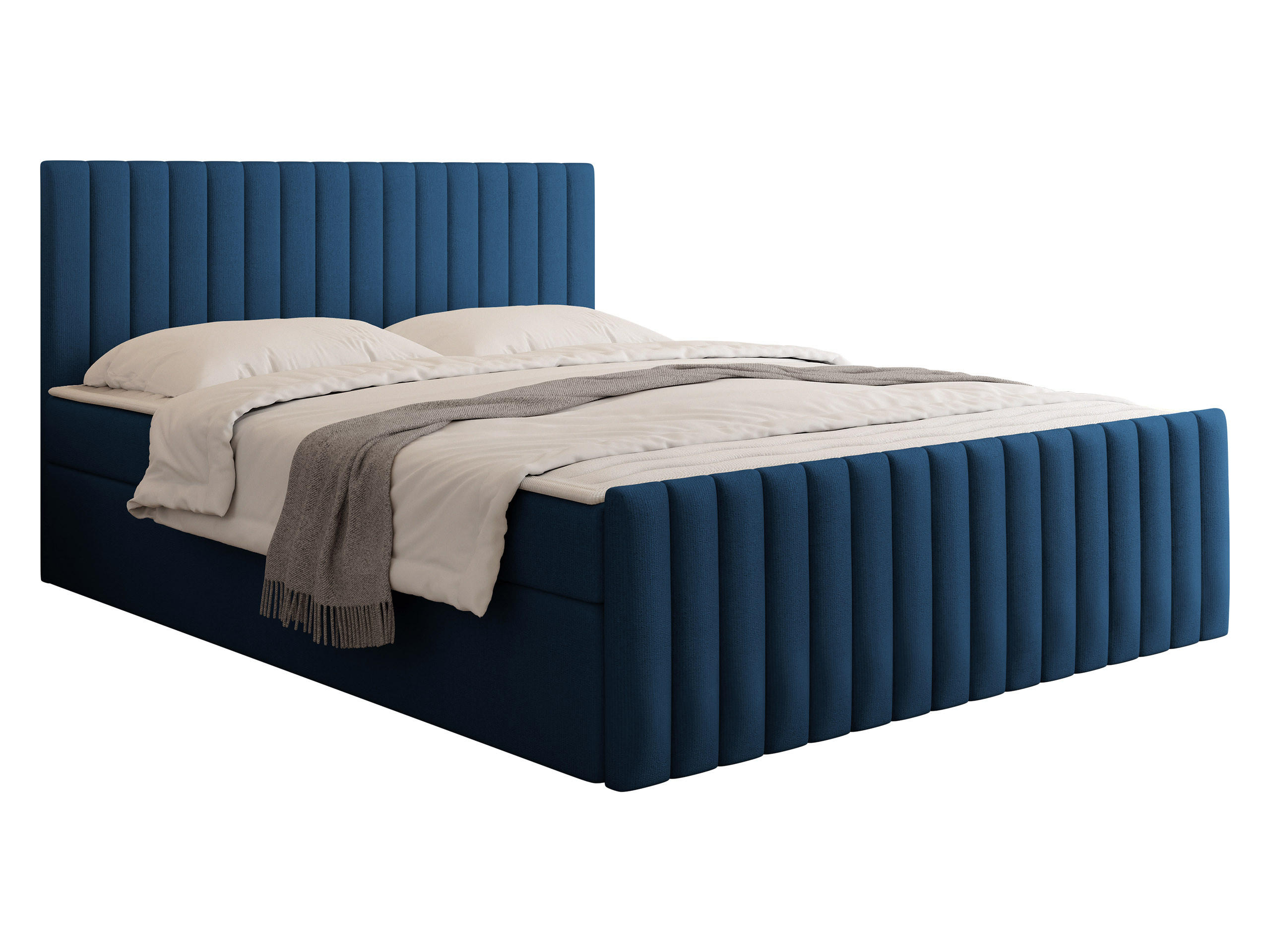 BOXBETT Tirulo Fix - Blau/Schwarz, Holzwerkstoff/Kunststoff (180/200cm) - MIRJAN24