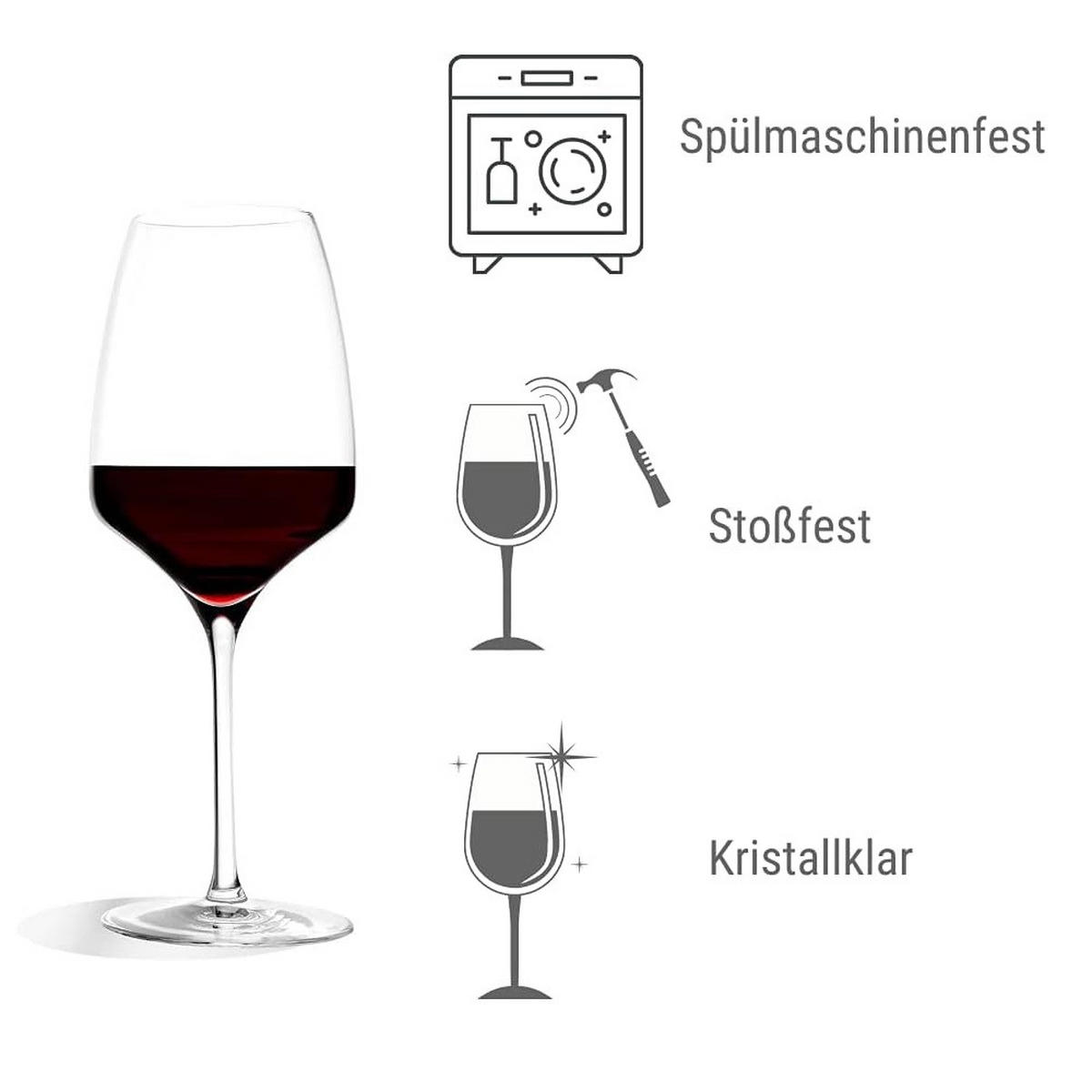 BURGUNDERKELCH Experience 6er Set - Transparent, Glas (0.695L) - Stölzle