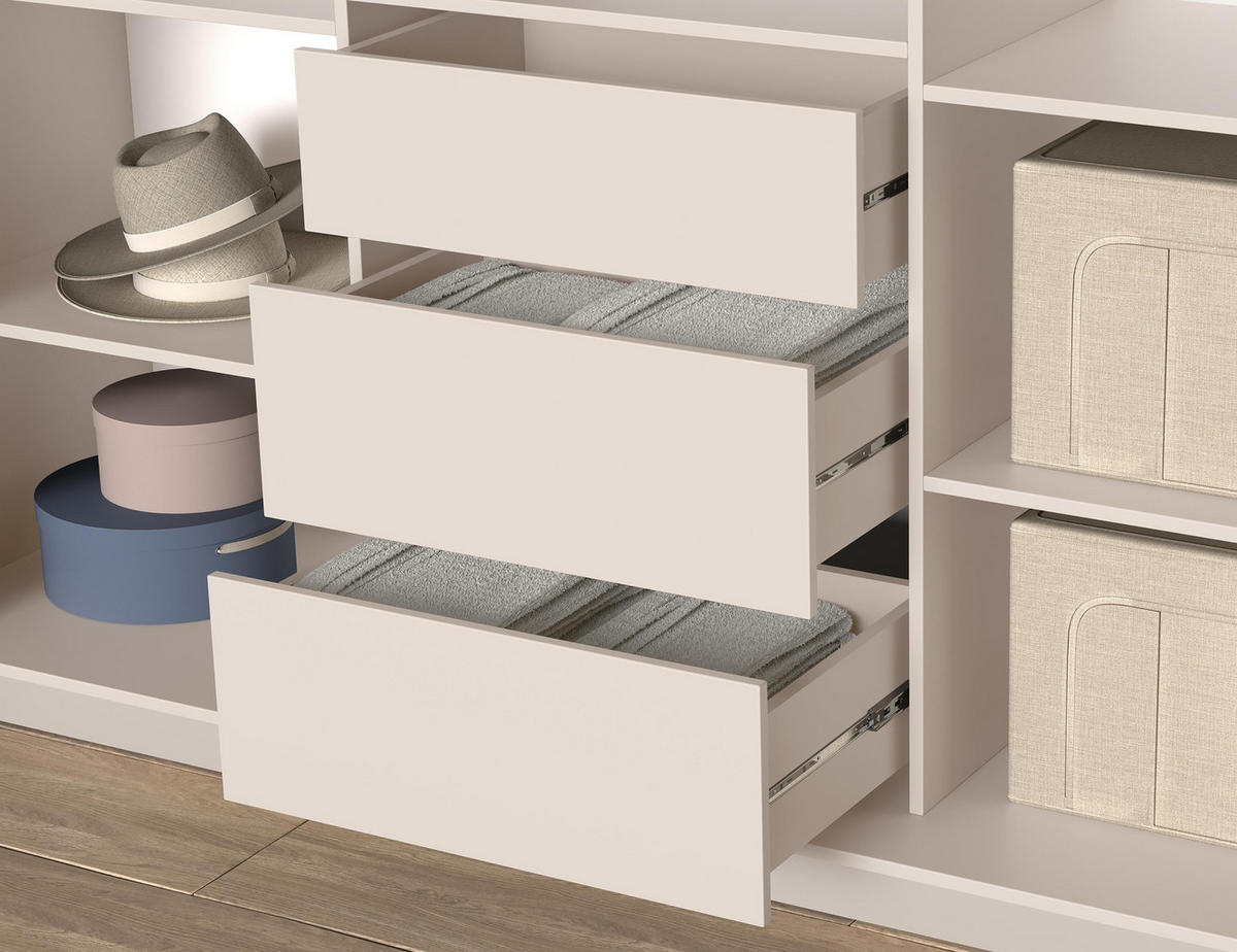 FALTTÜRENSCHRANK Omodeo 200 cm breit in Kaschmir – mit WingLine-Falttüren - Beige, Holzwerkstoff (200/240/58cm) - AX Living