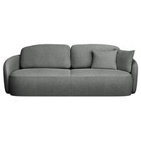 3-SITZER-SOFA Savoy Dunkelgrau mit Schlaffunktion - Dunkelgrau/Schwarz, Kunststoff/Textil (254/96/105cm) - Selsey