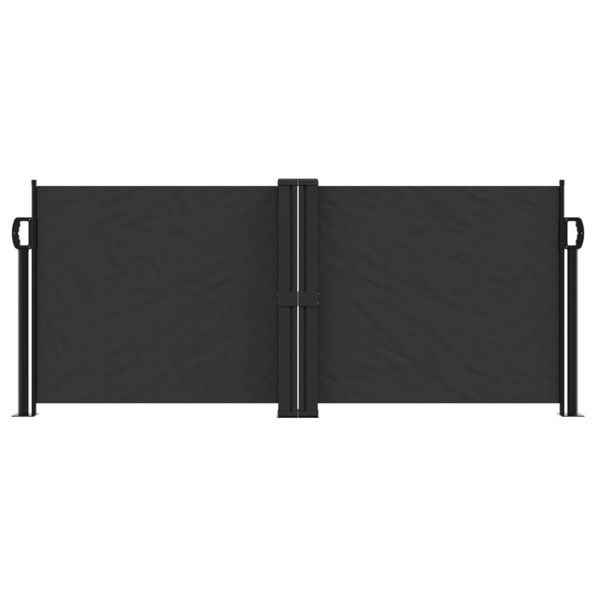 SEITENMARKISE Ausziehbar Schwarz 100x1000 cm - Schwarz, Metall (1000/100cm) - furnicato