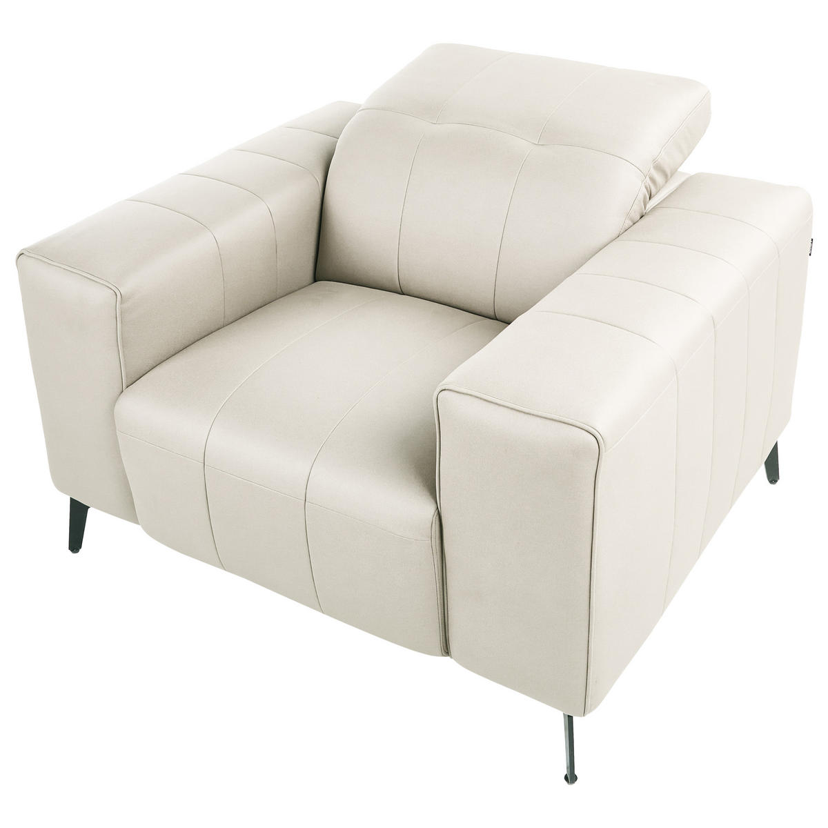 SESSEL Stoff Hellbeige Ommel - Beige, Textil (110/80/102cm) - Beliani