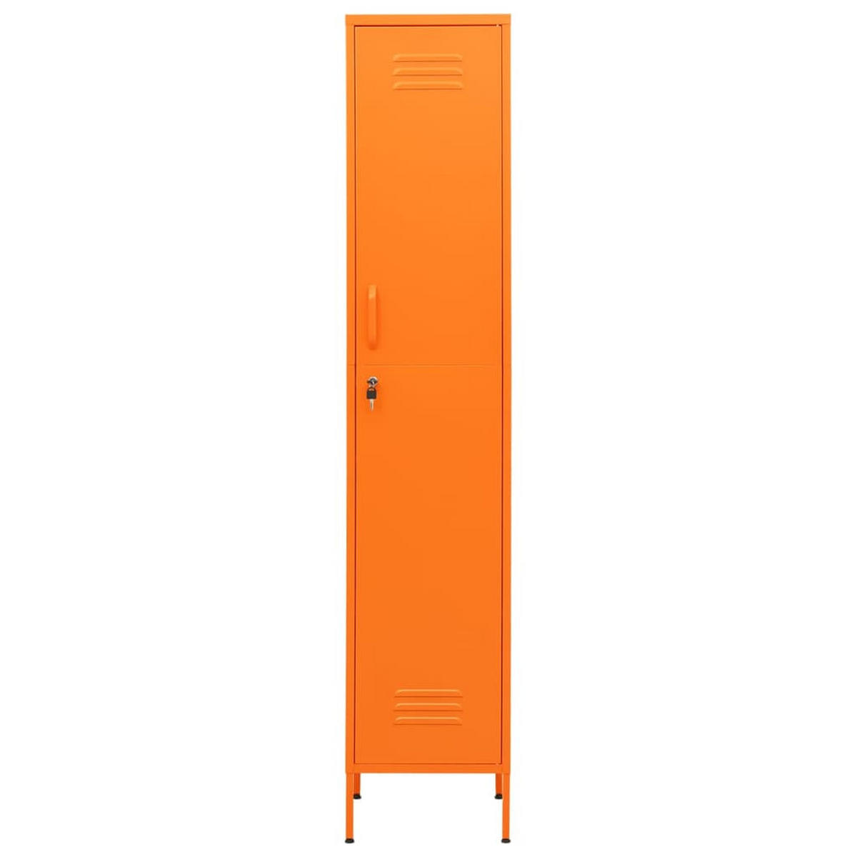 SCHLIESSFACHSCHRANK mit 5 Fächern, 35/46/180 cm, aus Stahl, in Orange - Orange, Metall (35/180/46cm) - vidaXL