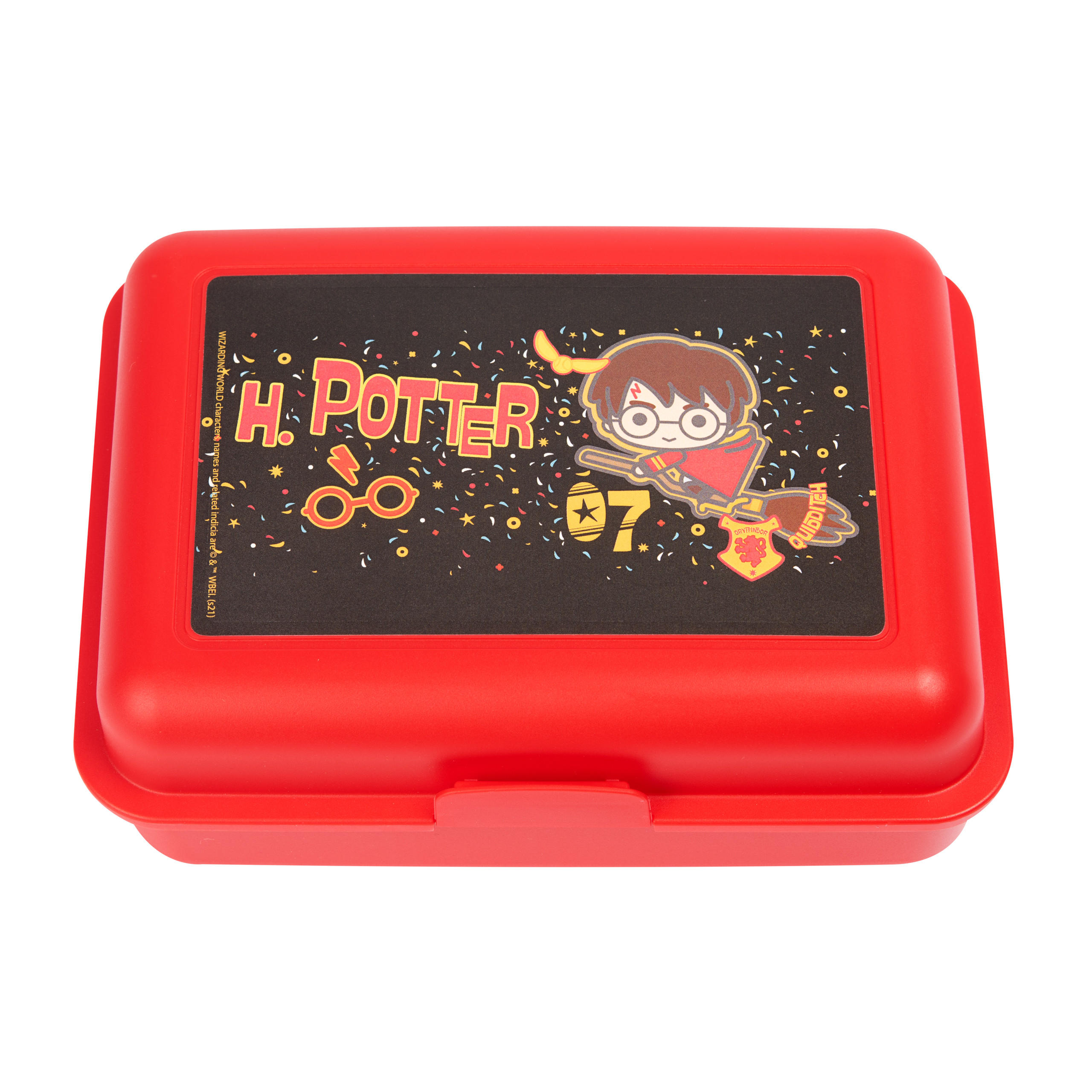 BROTDOSE Harry Potter Quidditch Rot 17,5 x 12,8 x 6,9 cm - Rot, Kunststoff (17.5/6.9/12.8cm) - United Labels