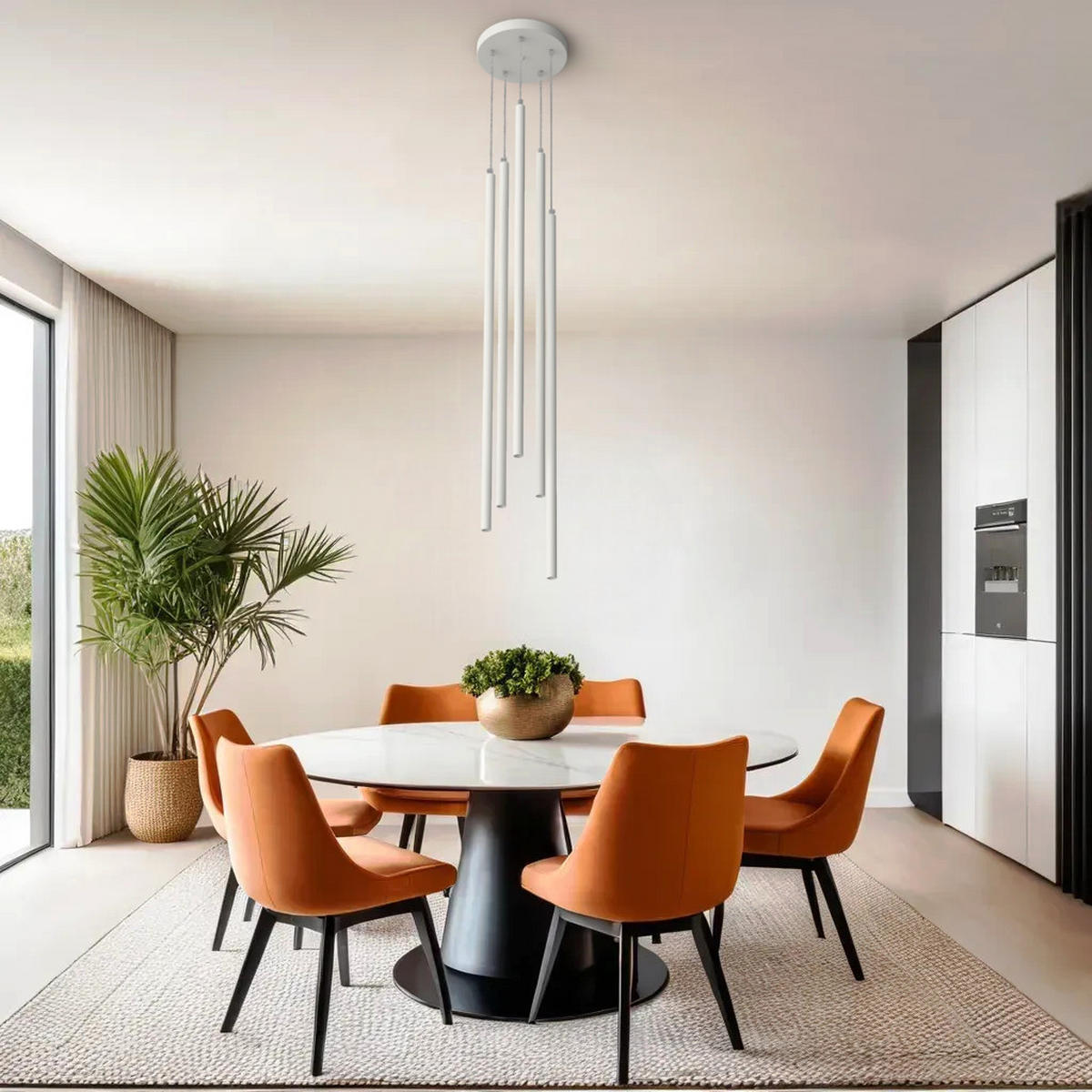 LED-HÄNGELEUCHTE Stelo Komposition - Weiß, Metall (16/16/160cm) - Lumicom