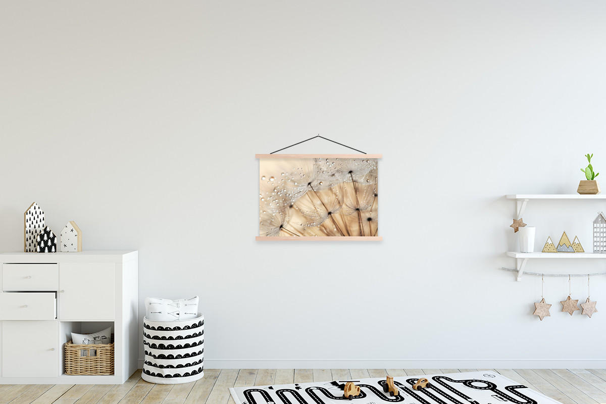 POSTER Löwenzahn - Abstrakt - Natur - Beige 60x40 cm - Braun, Textil (60/40/0.15cm) - MuchoWow