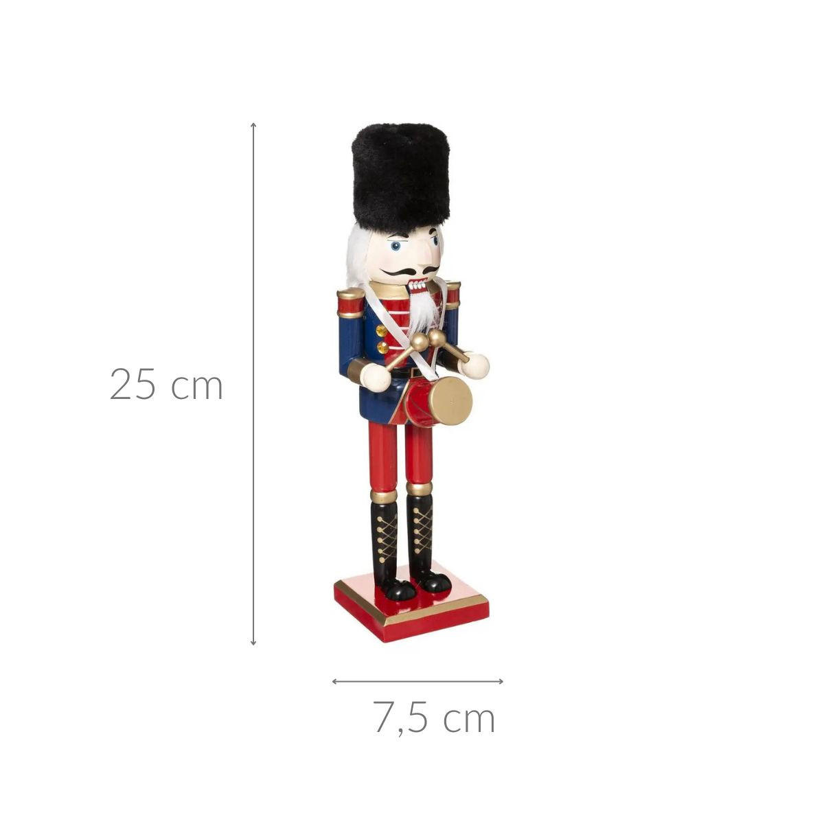 WEIHNACHTSFIGUR Nussknacker Holz 25 cm - Multicolor, Holz (6/25/7.5cm) - Atmosphera Createur d´interieur