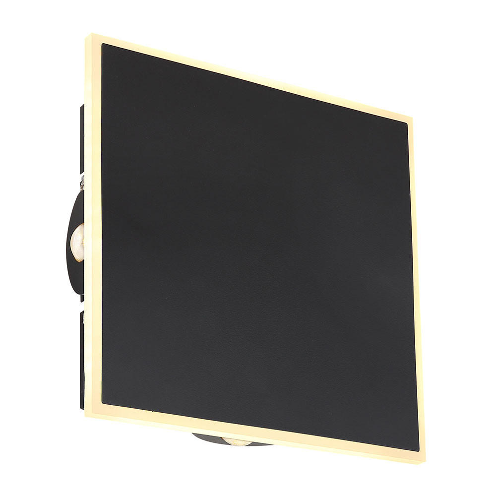 LED WANDLEUCHTE Metall Schwarz - Schwarz, Metall (20/20/20cm) - Globo Lighting