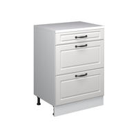 OMARICA ZA PODSTREŠJE Rion Bela podeželska hiša 60 x 81.6 cm brez naklona z 2 predaloma - bela, leseni material (60/81.6/46cm) - Vicco