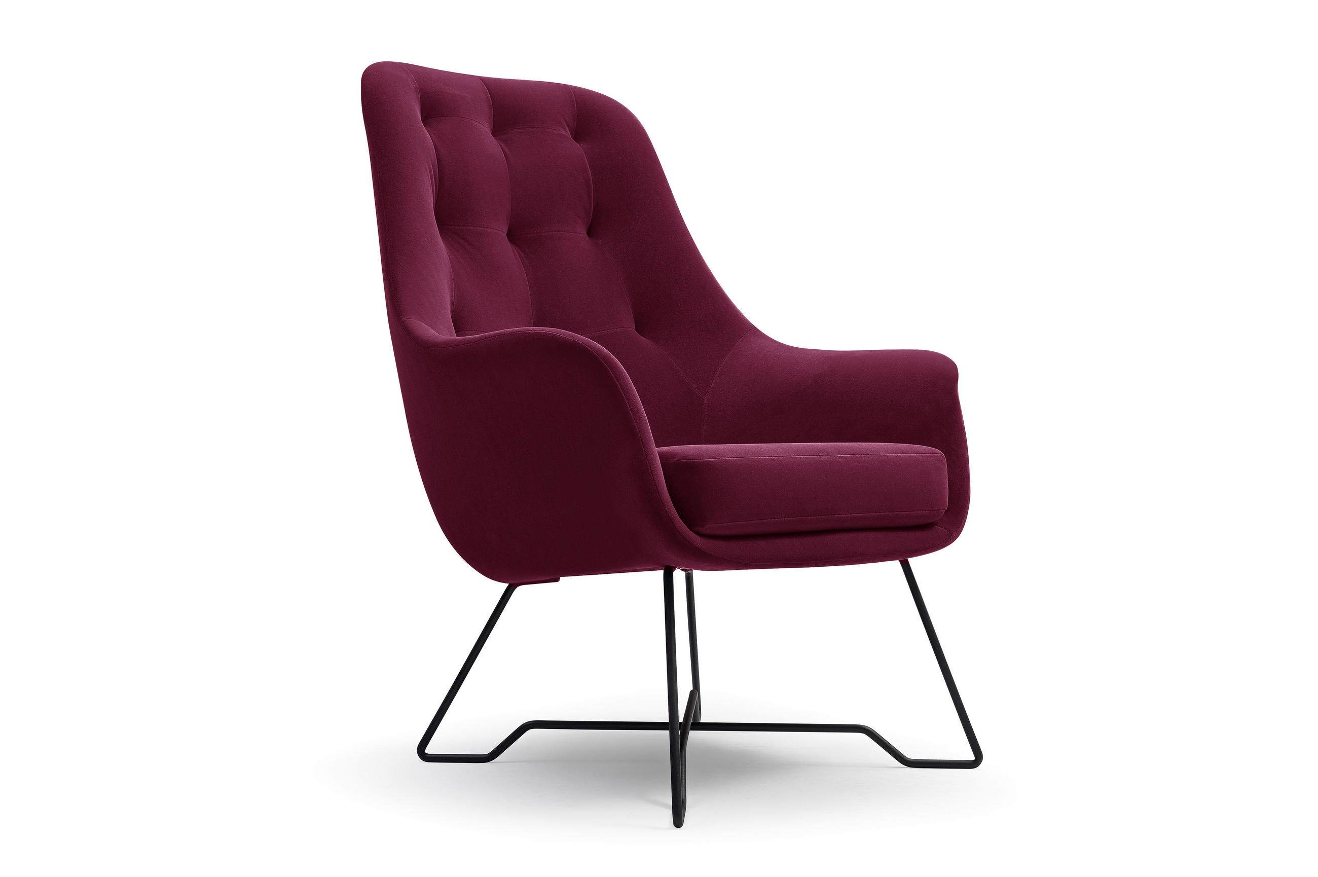 Masseno Sessel Dunkelrot 72.5x101.5x83 cm