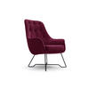 SESSEL SEDUTA, Modern Polstersessel Loungesessel, Velours-Stoff Dunkelrot - Dunkelrot, Holz/Metall (72.5/101.5/83cm) - MASSENO
