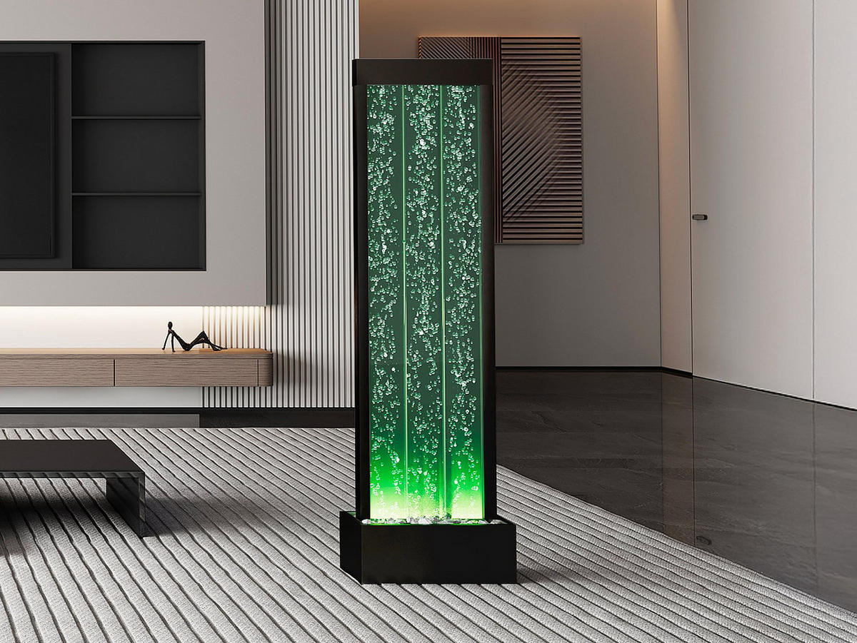 WASSERSÄULE - 39 x 26 - acryl - schwarz Blennie - Schwarz, Metall (39/150/26cm) - Vente-Unique