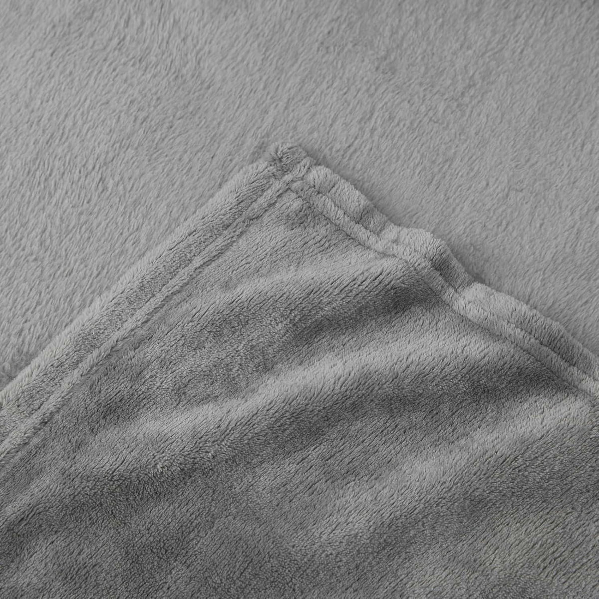 KUSCHELDECKE Flauschig 220 x 240 cm Grau - Grau, Textil (220/240cm)