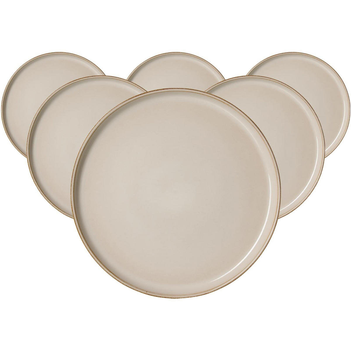 SPEISETELLER Olivia beige ø 26,5 cm 6er Set - Beige, Keramik (26.5cm) - Ritzenhoff Breker