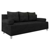 SCHLAFSOFA Dover Cord - Chromfarben/Schwarz, Holz/Kunststoff (192/86/80cm) - MIRJAN24