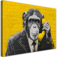 LEINWANDBILD Tiere 120x80cm - Gelb, Textil (120/80cm) - Feeby