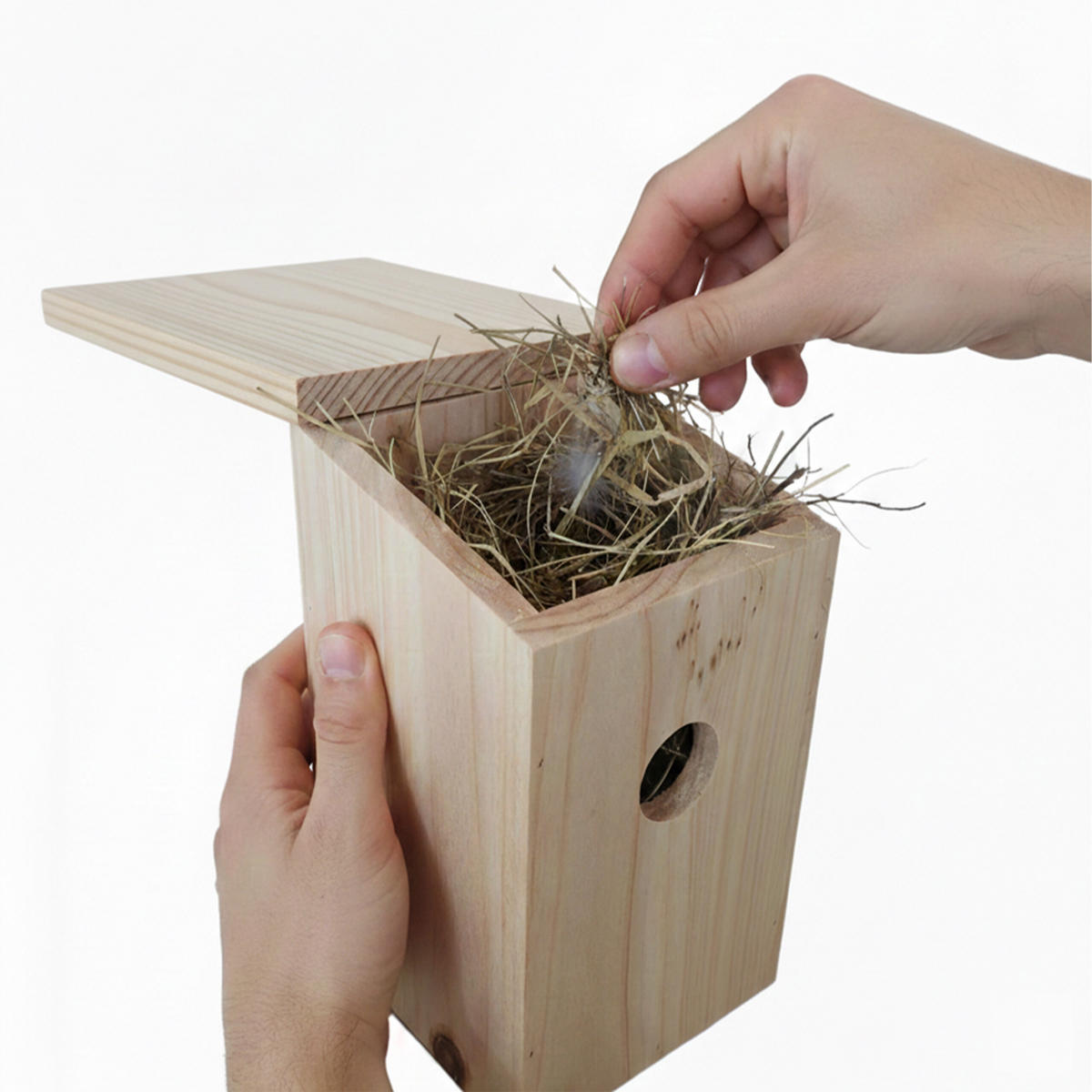 4XNISTKASTEN - Hellbraun, Holz (12/22/14cm) - Relaxdays