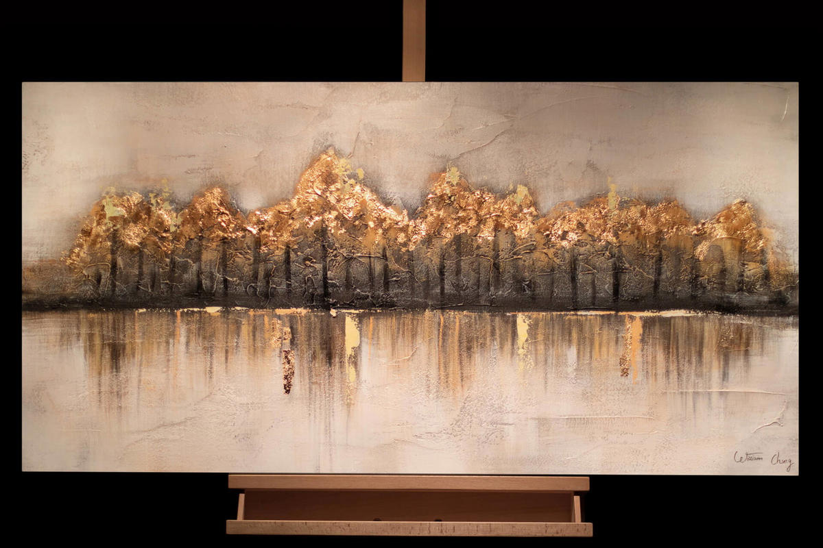 ÖLGEMÄLDE 120/60 cm - Braun, Holz/Textil (1.98/60cm) - KUNSTLOFT