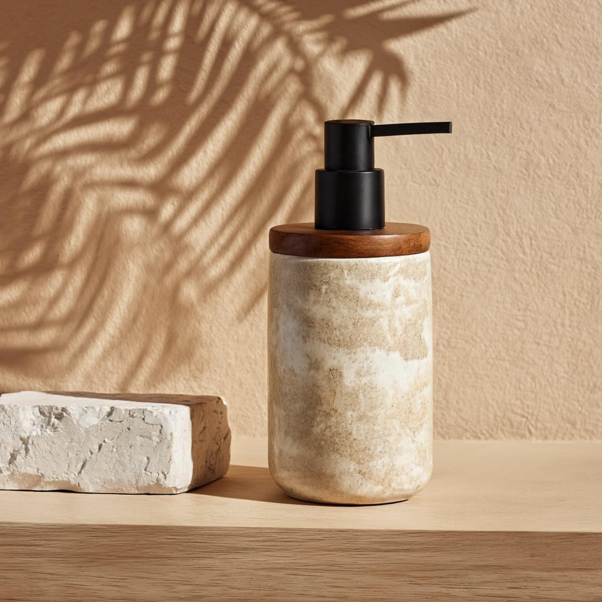 SEIFENSPENDER Arkano - Beige, Kunststoff (7.5/17/7.5cm) - home&you