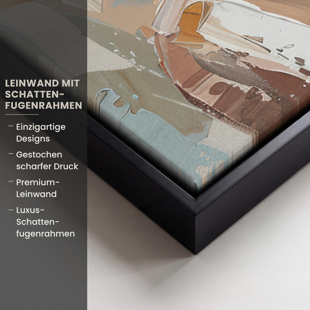 LEINWAND Bilder mit Rahmen - Frau - Lackierung - Porträt - Modern - 70x50 - Altrosa, Textil (70/50cm) - MuchoWow