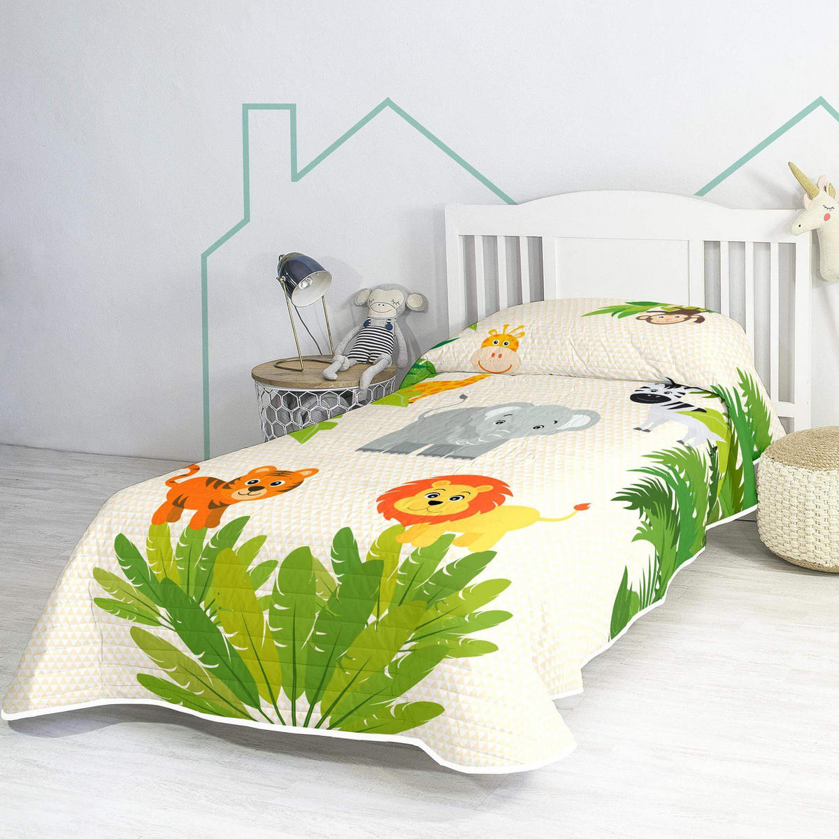 TAGESDECKE wild 180x260 cm (bett 80/90/105) mehrfarbig - Multicolor, Textil (180/260cm) - Happy Friday