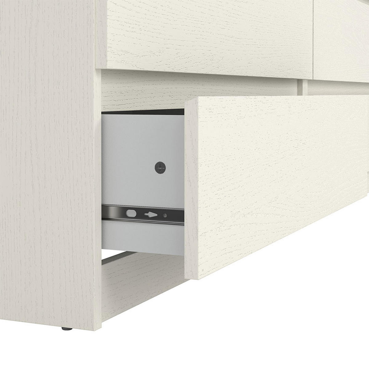 KOMMODE Noulan Weiß 154/50/70 cm - Weiß, Holzwerkstoff (154/70/50cm) - ebuy24