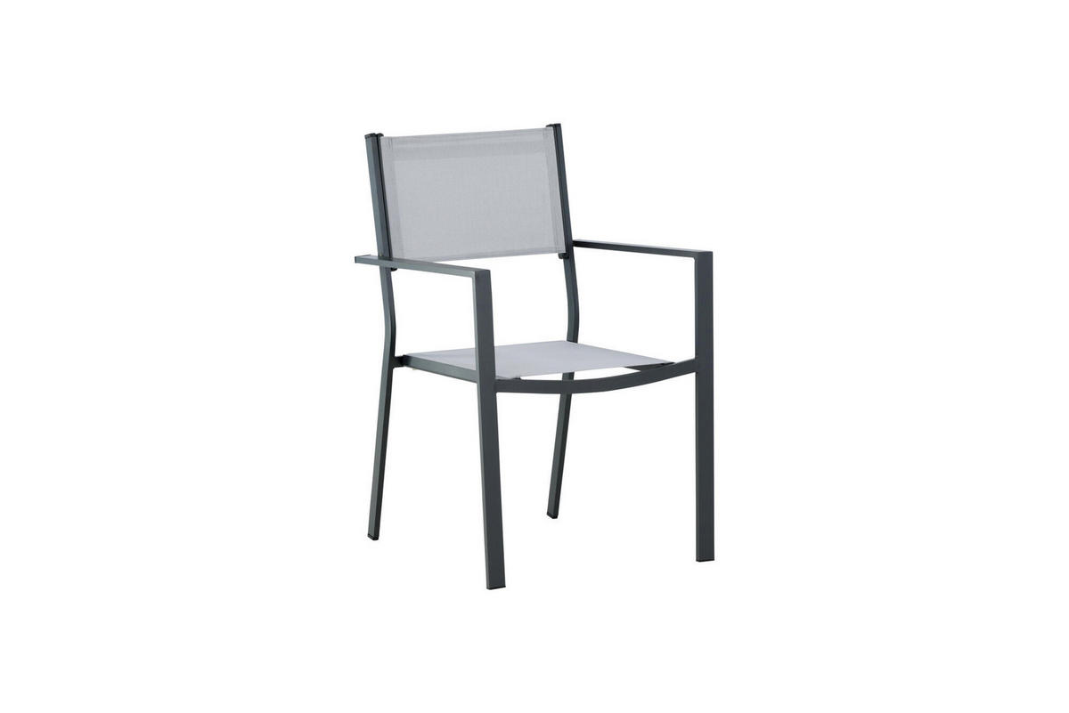 GARTENESSSTUHL COPACABANA Grau 57x61x88 cm - Grau, Metall (57/88/61cm) - FURNLUX