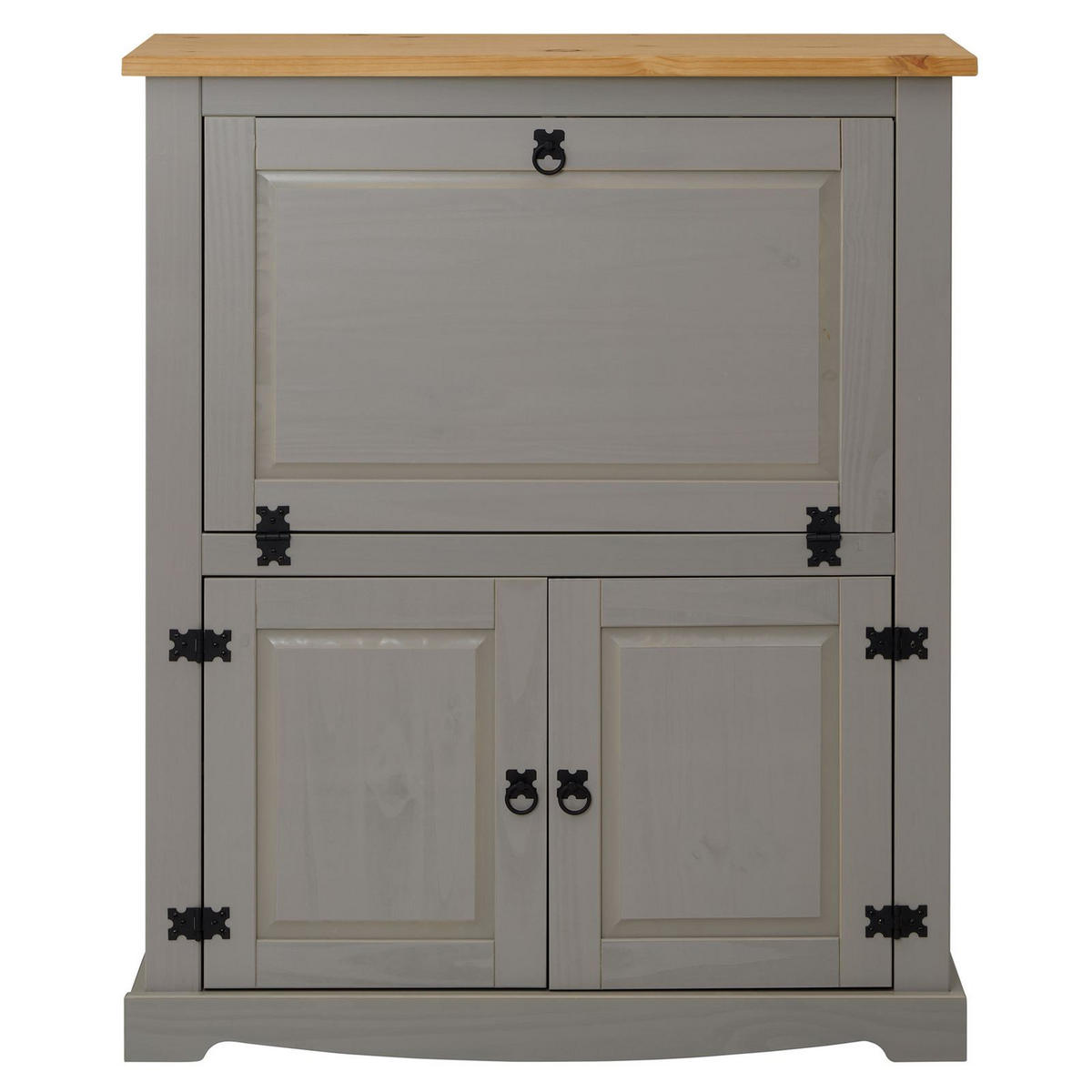 WEINSCHRANK TEQUILA - Braun/Grau, Holz (98/121/40cm) - IDIMEX