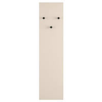 WANDGARDEROBE Caletto Beige mit 3 Haken 34 cm - Beige/Schwarz, Holzwerkstoff (34/137/2cm) - Selsey
