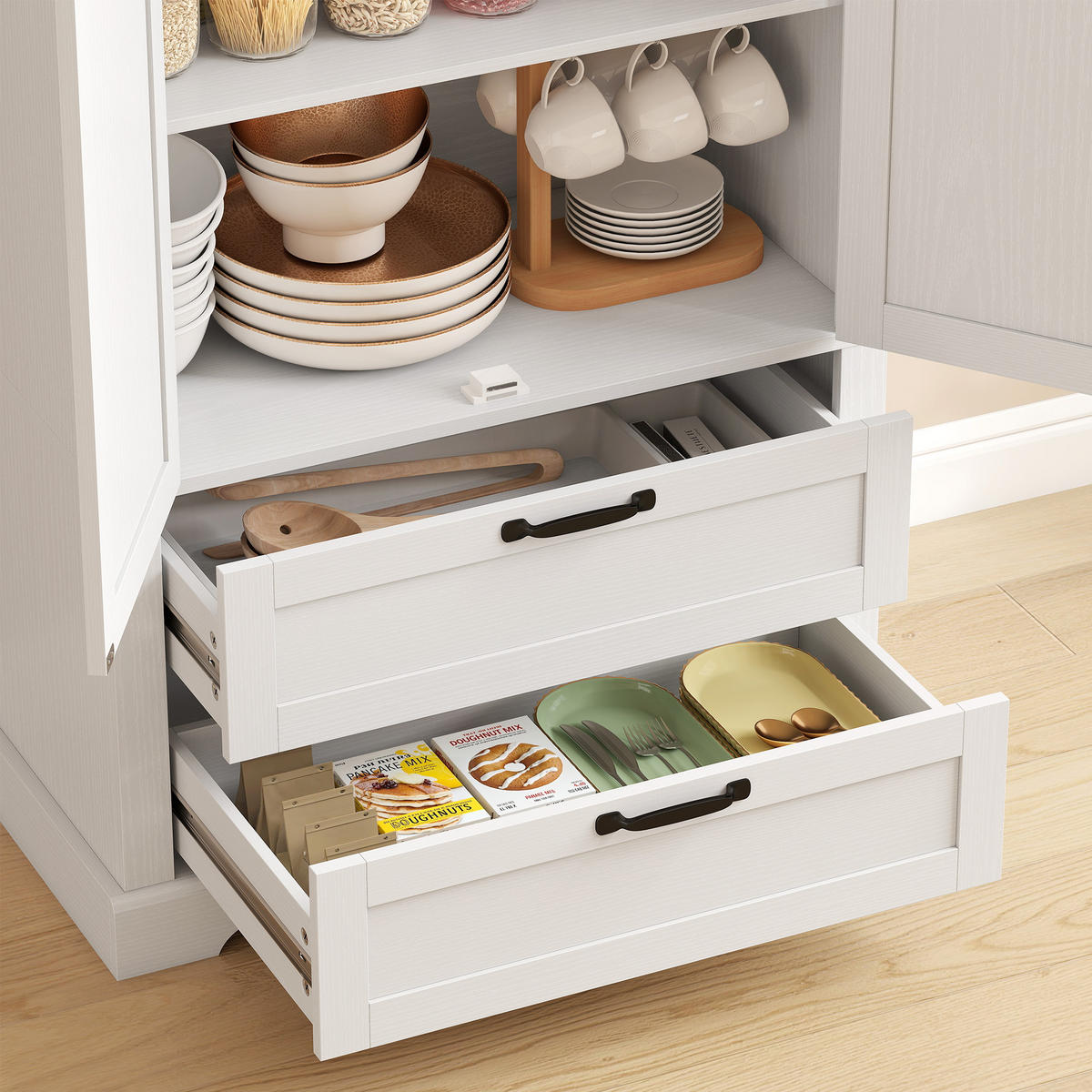 HIGHBOARD DE-11311 2 Türen Weiß - Weiß, Holzwerkstoff (40/180/76cm) - ComfortXL