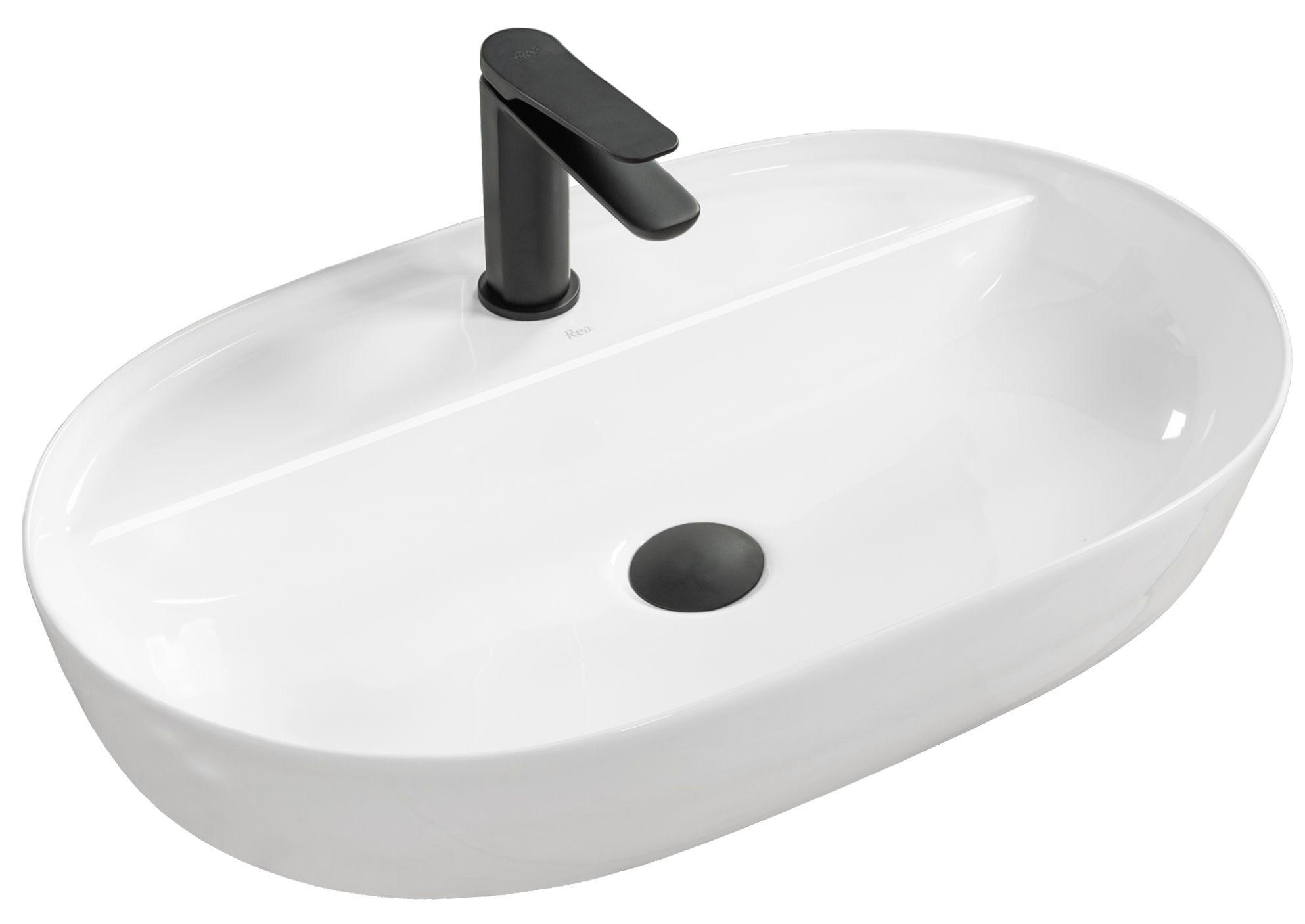 AUFSATZWASCHBECKEN AURA 60,5/40,5/13,5 cm - Weiß, Keramik (60.5/13.5/40.5cm) - REA
