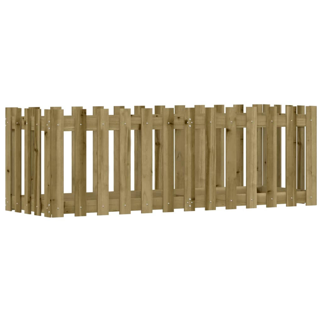 HOCHBEET Lattenzaun-Design 150x50x50 cm Kiefernholz Imprägniert - Braun, Holz (150/50/50cm) - furnicato