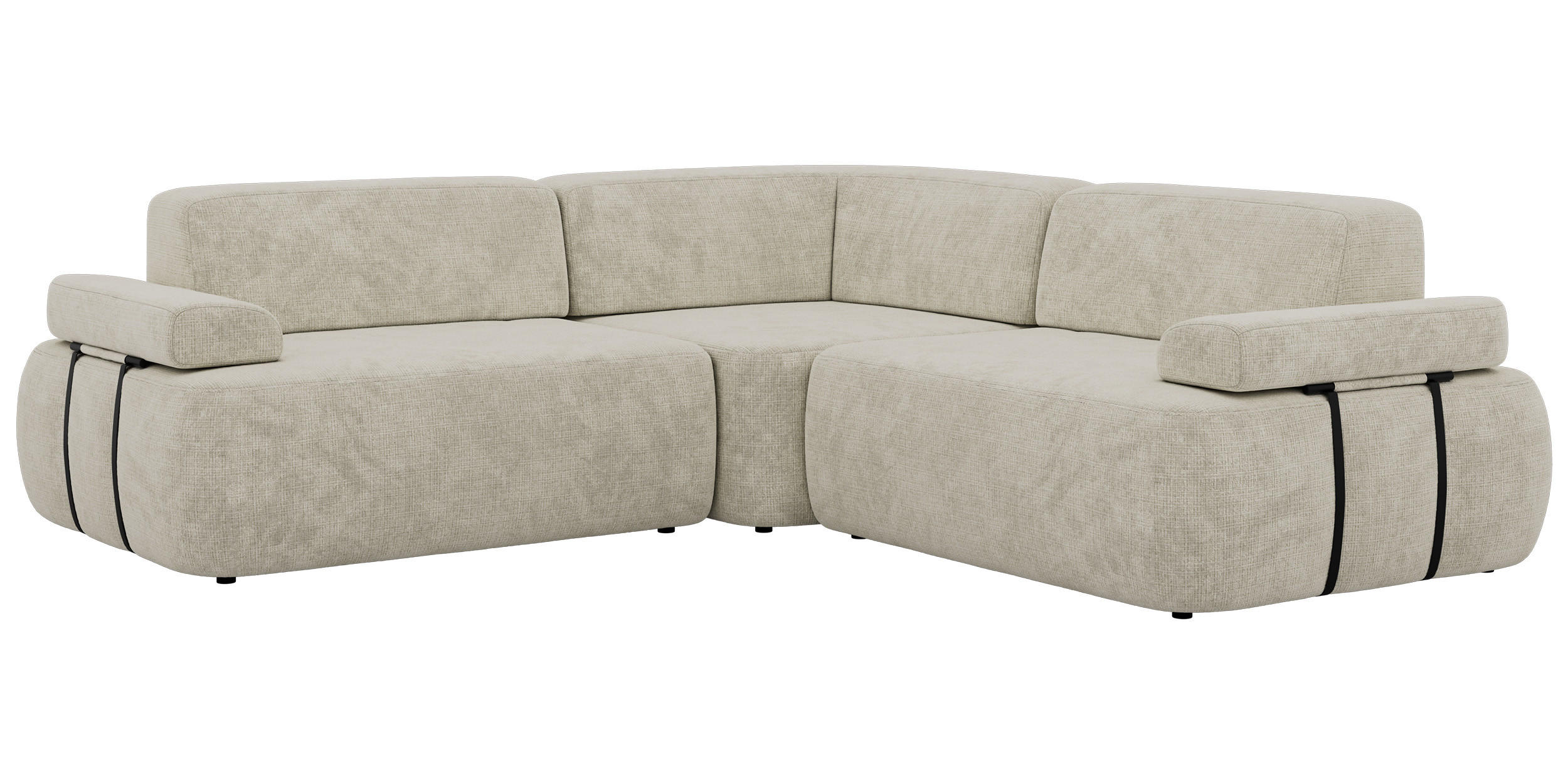 MKS Ecksofa Creme 257x257 cm