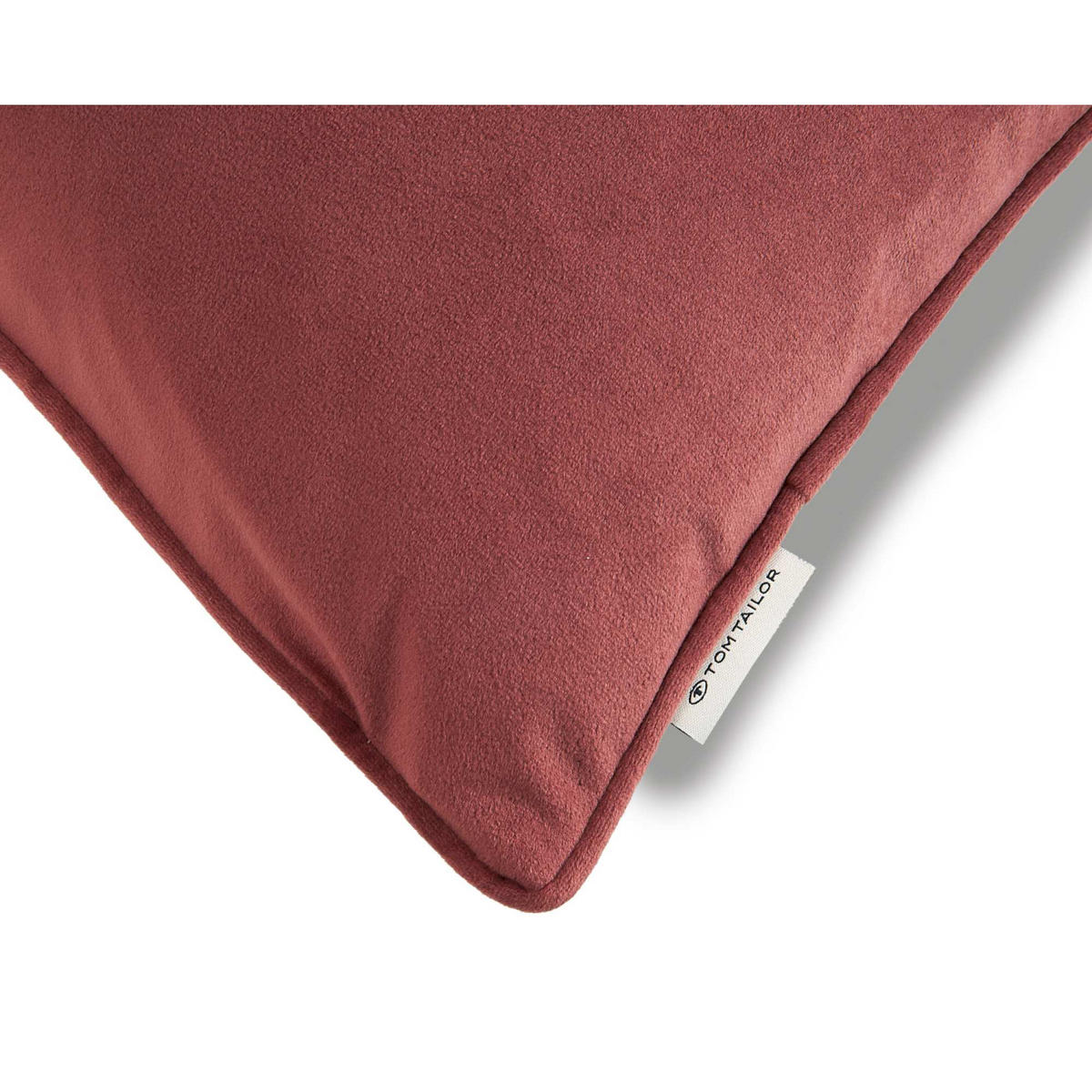 ZIERKISSENHÜLLE VELVET SIGNATURE - Rosa, Textil (45/45cm) - Tom Tailor