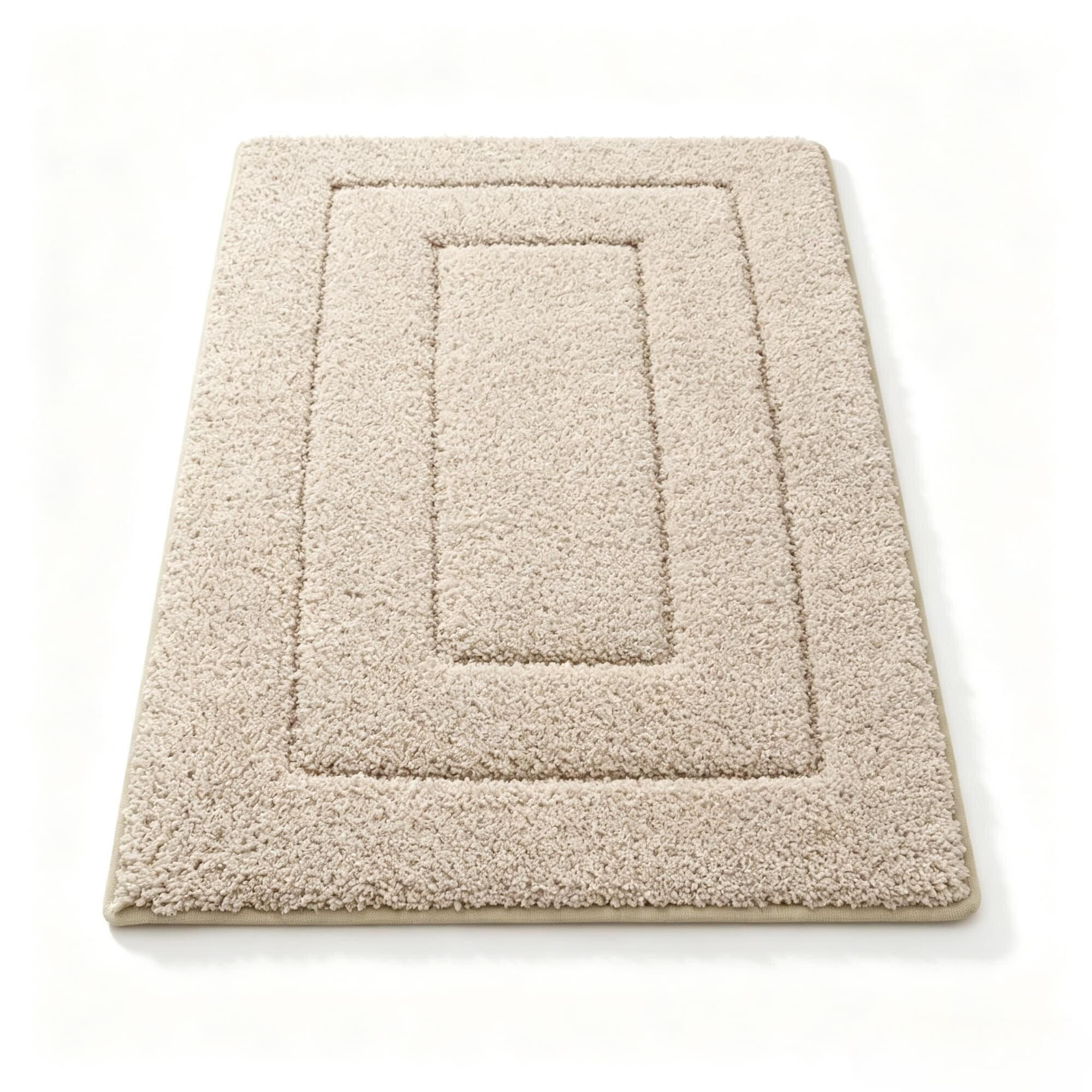 DUSCHMATTE – 50 x 80 cm – Beige - Beige, Textil (80/5cm)