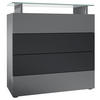 KOMMODE Pavos Anthrazit matt / Schwarz matt - Anthrazit/Schwarz, Holzwerkstoff (76/80/33cm) - Vladon