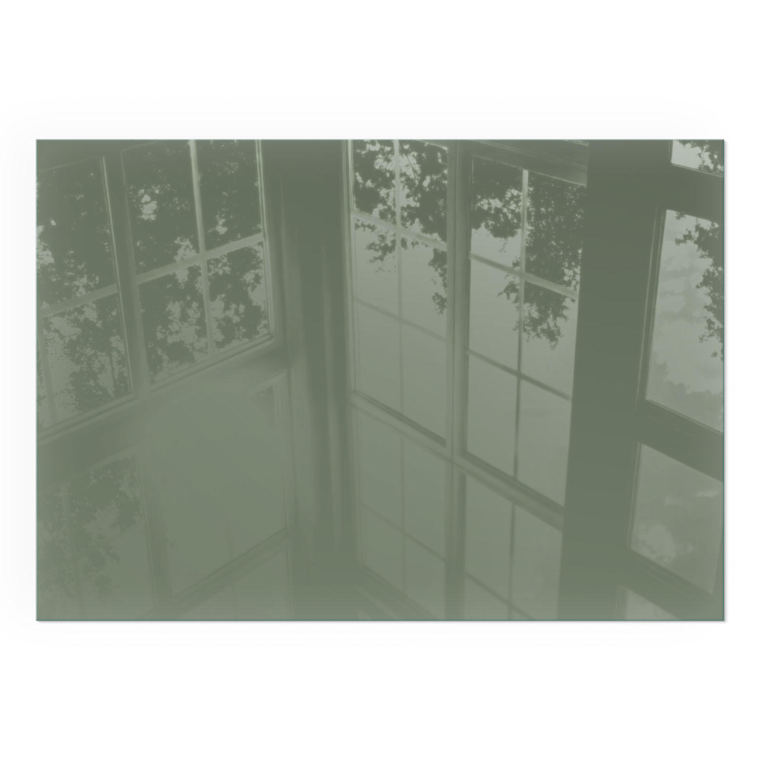 GLASPLATTE für Kamin 100x70 cm - Grün, Glas (100/70/0.4cm) - TULUP