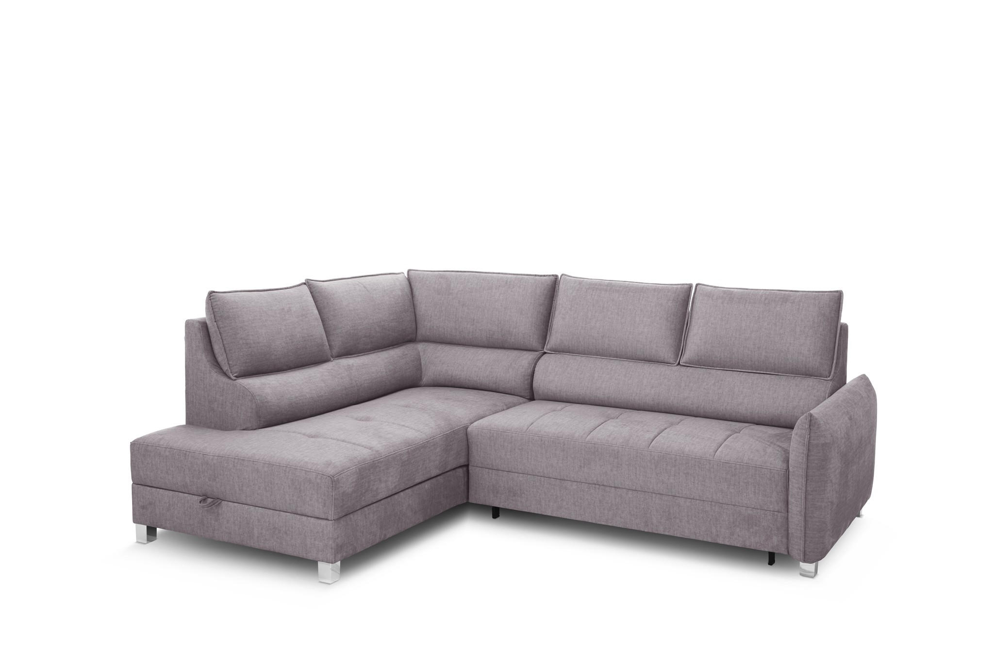 ECKSOFA Marno In Chill Me - Hellgrau, Holzwerkstoff/Textil (200/260cm) - Fun Möbel