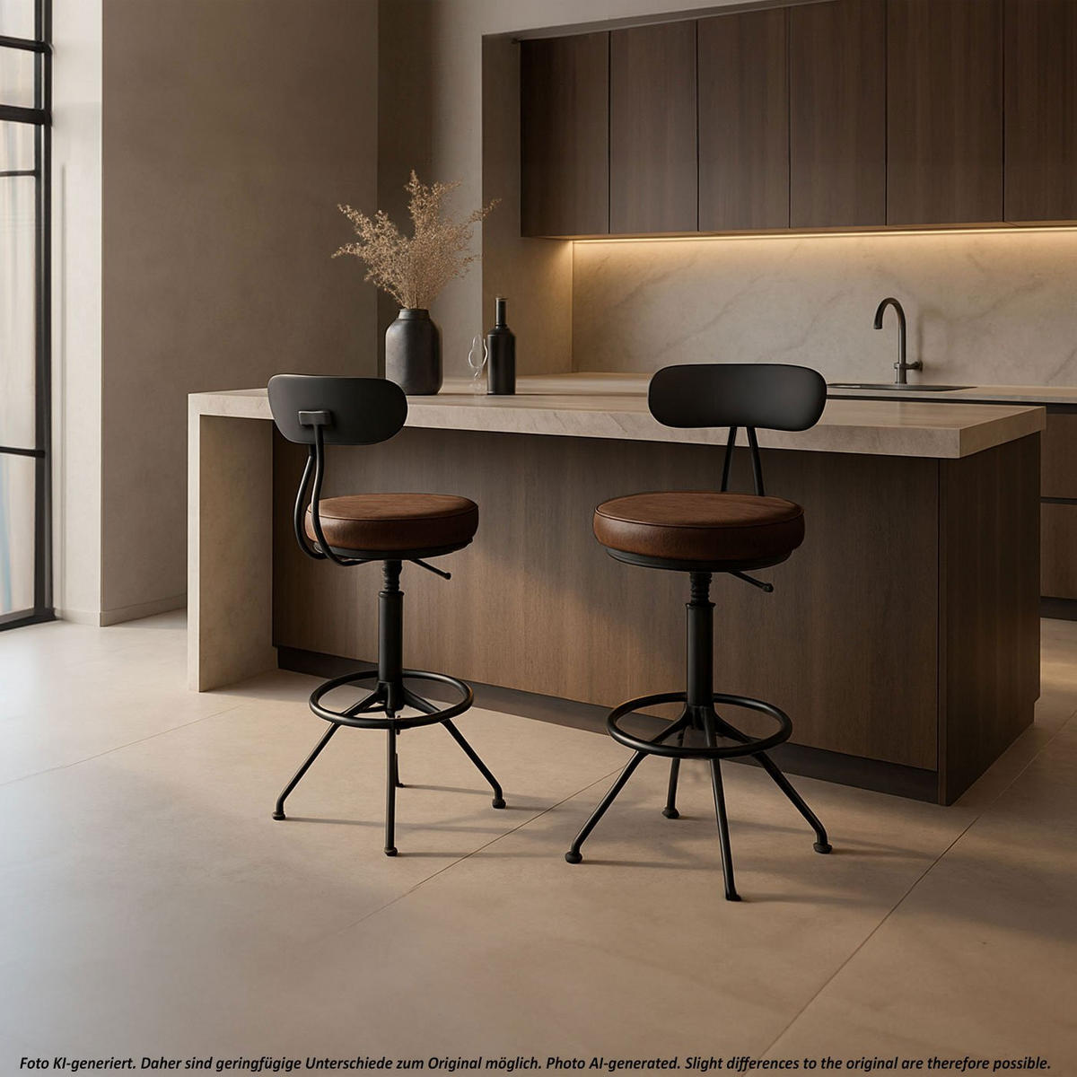 BARSKI STOLČEK Črn, rjav - črna/rjava, tekstil (45/101/45cm) - MCW