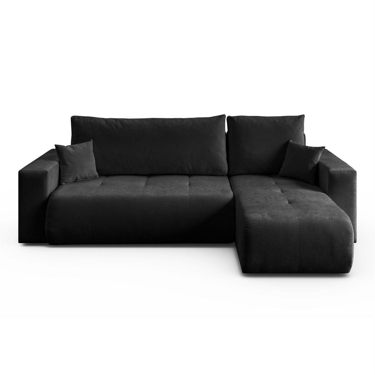 ECKSOFA CLOUD II L mit Schlaffunktion, Vibe 98 - Dunkelgrau, Textil (247/152cm) - Lookway