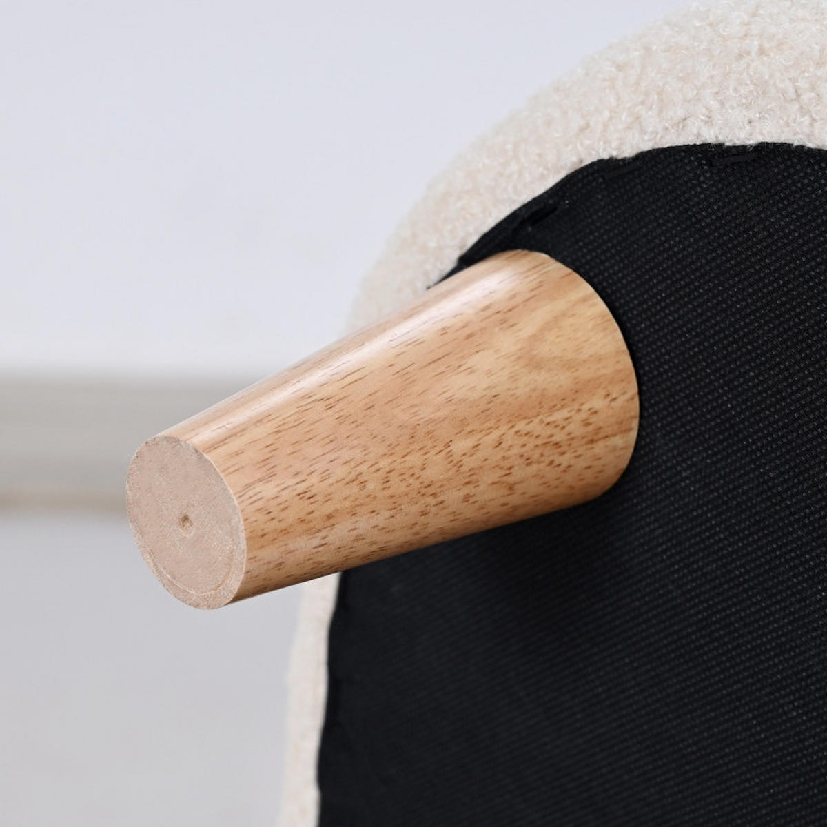 KINDERSESSEL, Plüschsessel mit Bärenohren, Fleece-Bezug, Schaumstoff, Beige - Beige, Holz (43/53/47cm) - BursDany
