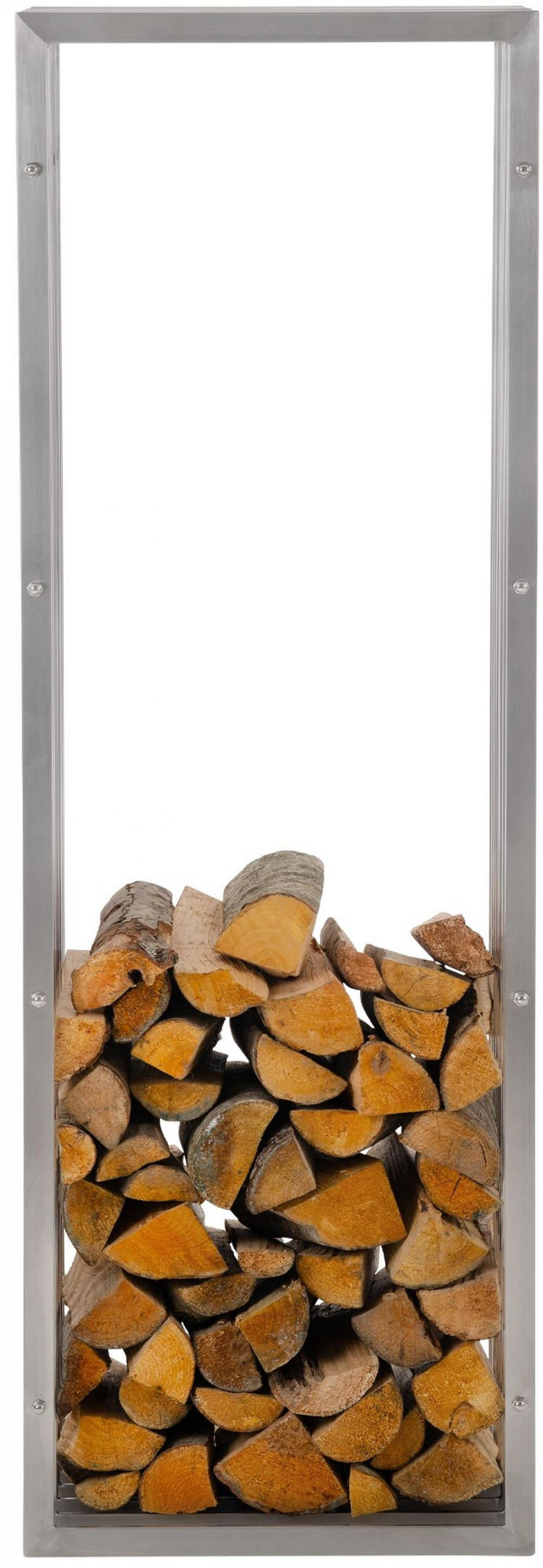 KAMINHOLZREGAL 50/40/150 cm Metall edelstahl - Edelstahlfarben, Metall (50/150/40cm) - CLP