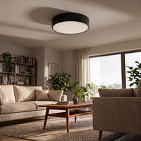 LED-DECKENLEUCHTE Punnett - Schwarz, Metall (40/40/8cm) - Lumicom