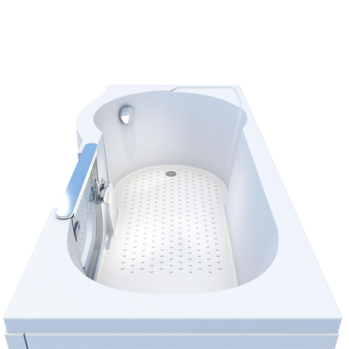 SENIORENBADEWANNE mit Tür S12-R 85x170cm - Weiß, Glas/Kunststoff (170/60/85cm) - AcquaVapore by Sandra Jentho