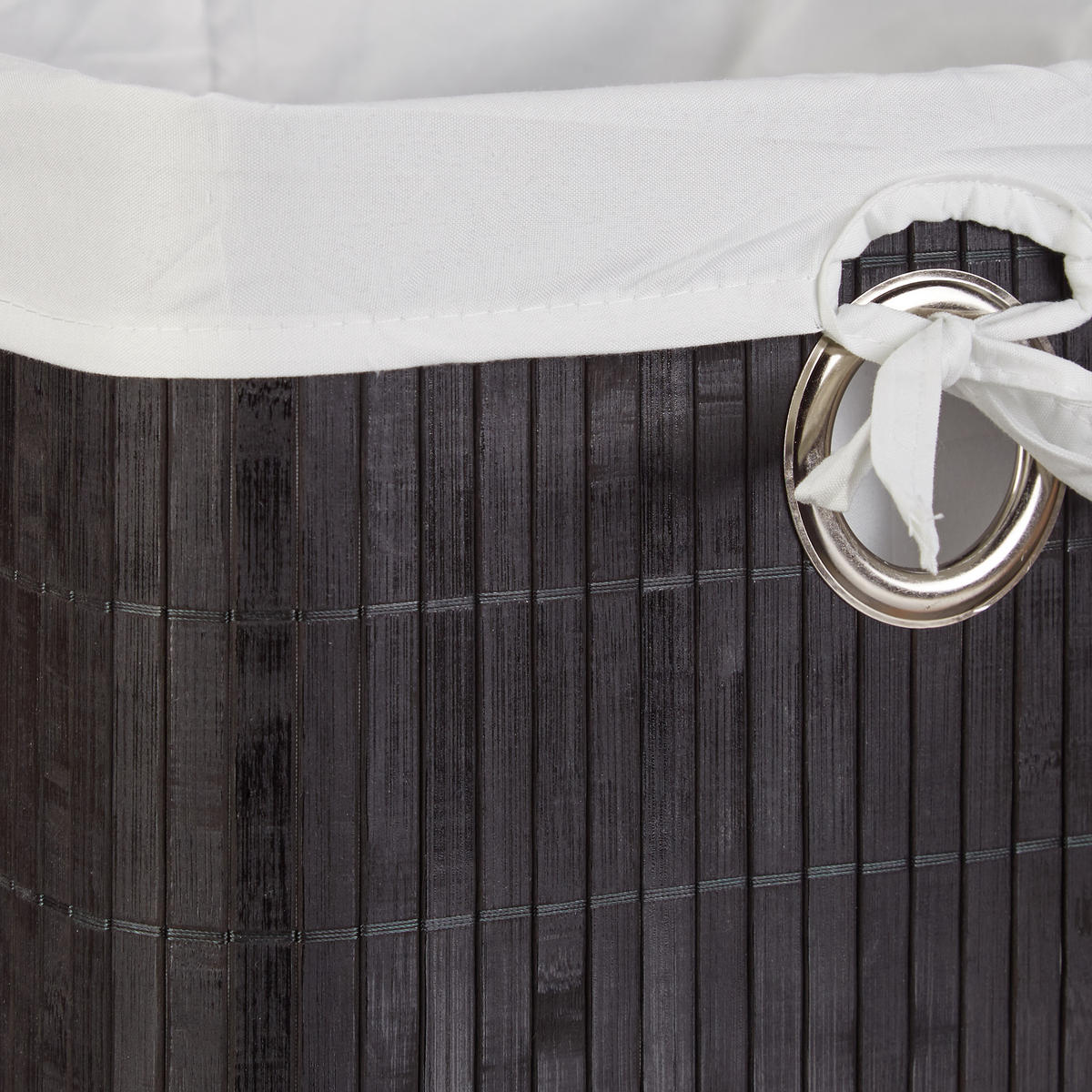 ÚLOŽNÝ koš - čierna, kov/drevo (31/20/31cm) - Relaxdays