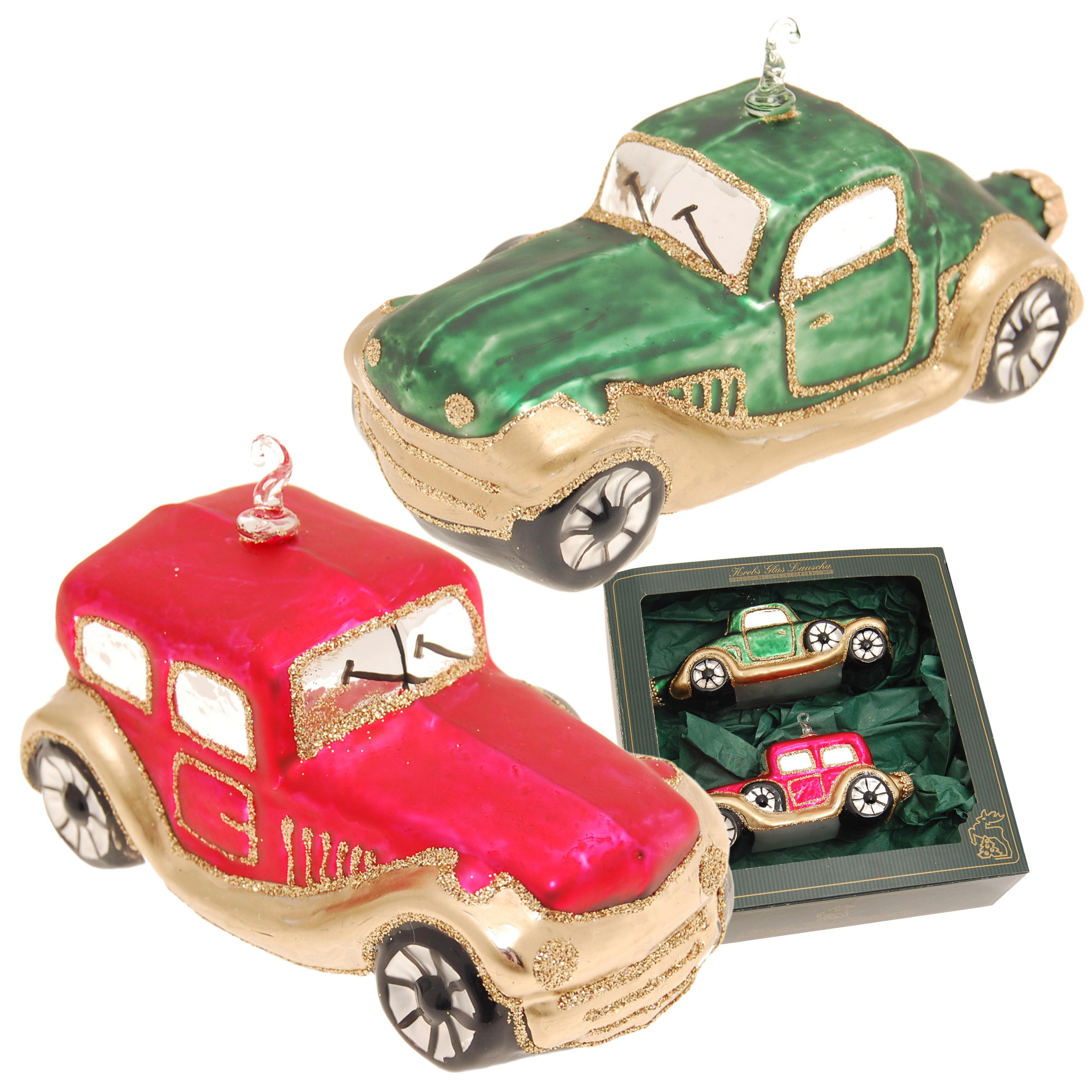 Krebs Glas Lauscha Christbaumschmuck Mehrfarbig 6x7x13 cm
