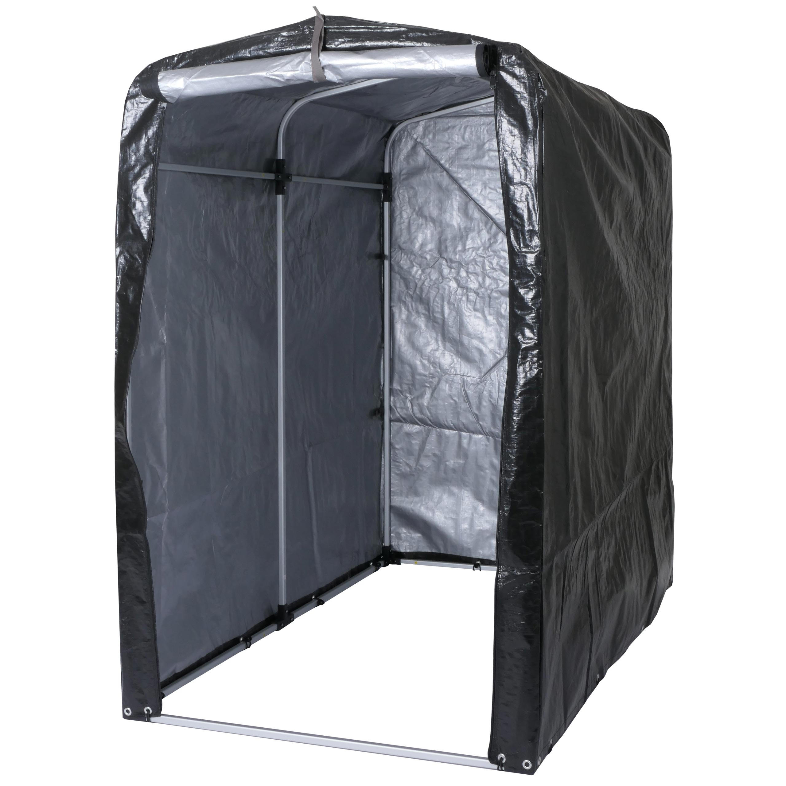 GERÄTEHAUS Anthrazit - Anthrazit, Metall (121/201/201cm) - MCW